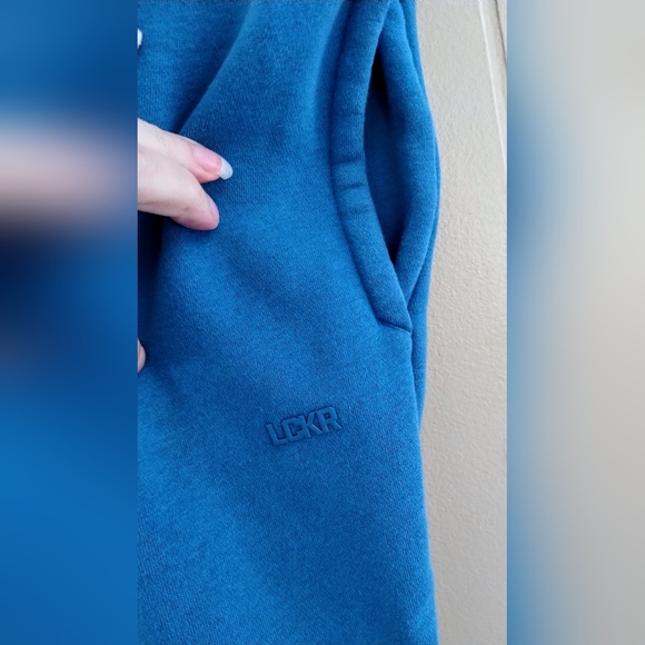 Foot Locker jogger sweatpants in blue size large, drawstring waist, 3 pockets - Picture 5 of 5